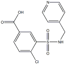 4-chloro-3-[(pyridin-4-ylmethyl)sulfamoyl]benzoic acid 구조식 이미지