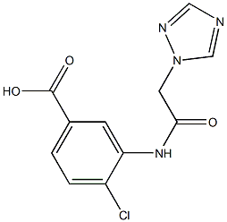 4-chloro-3-[2-(1H-1,2,4-triazol-1-yl)acetamido]benzoic acid 구조식 이미지