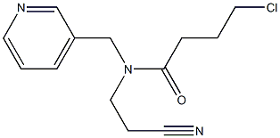 4-chloro-N-(2-cyanoethyl)-N-(pyridin-3-ylmethyl)butanamide 구조식 이미지