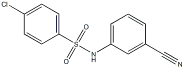 4-chloro-N-(3-cyanophenyl)benzenesulfonamide Structure