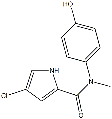 4-chloro-N-(4-hydroxyphenyl)-N-methyl-1H-pyrrole-2-carboxamide 구조식 이미지
