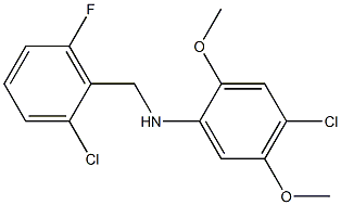 4-chloro-N-[(2-chloro-6-fluorophenyl)methyl]-2,5-dimethoxyaniline 구조식 이미지