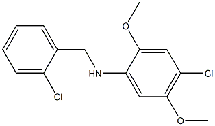 4-chloro-N-[(2-chlorophenyl)methyl]-2,5-dimethoxyaniline Structure