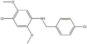 4-chloro-N-[(4-chlorophenyl)methyl]-2,5-dimethoxyaniline Structure
