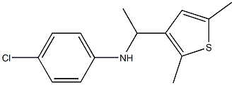 4-chloro-N-[1-(2,5-dimethylthiophen-3-yl)ethyl]aniline Structure