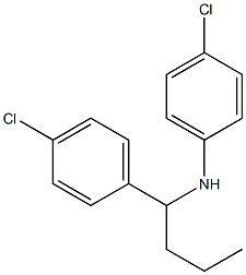 4-chloro-N-[1-(4-chlorophenyl)butyl]aniline Structure