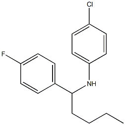 4-chloro-N-[1-(4-fluorophenyl)pentyl]aniline 구조식 이미지