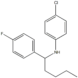 4-chloro-N-[1-(4-fluorophenyl)pentyl]aniline Structure