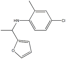 4-chloro-N-[1-(furan-2-yl)ethyl]-2-methylaniline Structure