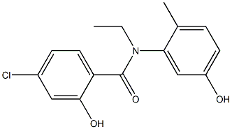 4-chloro-N-ethyl-2-hydroxy-N-(5-hydroxy-2-methylphenyl)benzamide 구조식 이미지