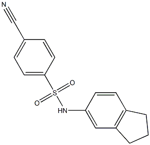 4-cyano-N-(2,3-dihydro-1H-inden-5-yl)benzene-1-sulfonamide Structure