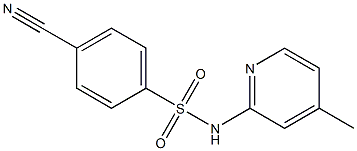 4-cyano-N-(4-methylpyridin-2-yl)benzene-1-sulfonamide Structure