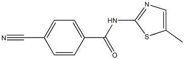 4-cyano-N-(5-methyl-1,3-thiazol-2-yl)benzamide Structure