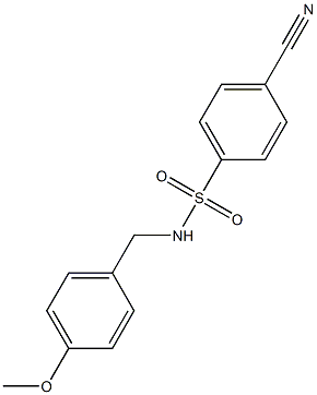 4-cyano-N-[(4-methoxyphenyl)methyl]benzene-1-sulfonamide 구조식 이미지