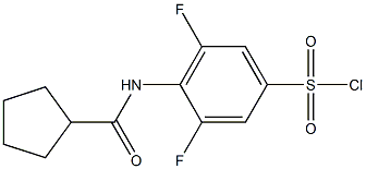 4-cyclopentaneamido-3,5-difluorobenzene-1-sulfonyl chloride 구조식 이미지