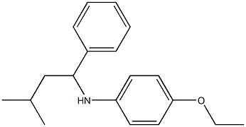 4-ethoxy-N-(3-methyl-1-phenylbutyl)aniline Structure