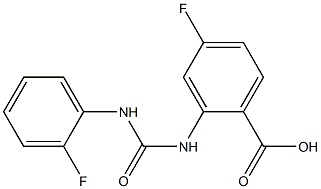 4-fluoro-2-({[(2-fluorophenyl)amino]carbonyl}amino)benzoic acid Structure