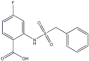 4-fluoro-2-(phenylmethanesulfonamido)benzoic acid 구조식 이미지