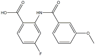 4-fluoro-2-[(3-methoxybenzoyl)amino]benzoic acid 구조식 이미지