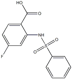 4-fluoro-2-[(phenylsulfonyl)amino]benzoic acid 구조식 이미지