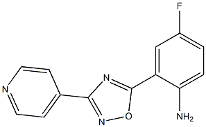 4-fluoro-2-[3-(pyridin-4-yl)-1,2,4-oxadiazol-5-yl]aniline 구조식 이미지