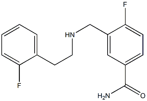 4-fluoro-3-({[2-(2-fluorophenyl)ethyl]amino}methyl)benzamide 구조식 이미지