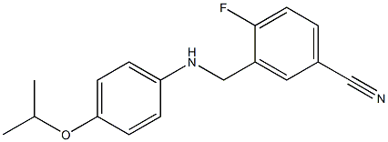 4-fluoro-3-({[4-(propan-2-yloxy)phenyl]amino}methyl)benzonitrile 구조식 이미지