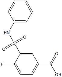 4-fluoro-3-(phenylsulfamoyl)benzoic acid 구조식 이미지
