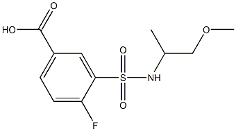 4-fluoro-3-[(1-methoxypropan-2-yl)sulfamoyl]benzoic acid Structure