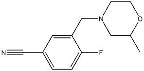 4-fluoro-3-[(2-methylmorpholin-4-yl)methyl]benzonitrile Structure