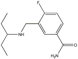 4-fluoro-3-[(pentan-3-ylamino)methyl]benzamide Structure