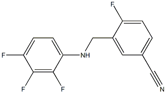 4-fluoro-3-{[(2,3,4-trifluorophenyl)amino]methyl}benzonitrile Structure