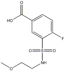 4-fluoro-3-{[(2-methoxyethyl)amino]sulfonyl}benzoic acid 구조식 이미지
