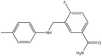 4-fluoro-3-{[(4-methylphenyl)amino]methyl}benzamide 구조식 이미지