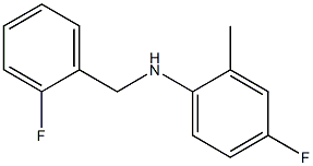 4-fluoro-N-[(2-fluorophenyl)methyl]-2-methylaniline Structure