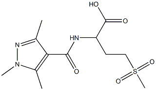 4-methanesulfonyl-2-[(1,3,5-trimethyl-1H-pyrazol-4-yl)formamido]butanoic acid 구조식 이미지