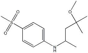 4-methanesulfonyl-N-(4-methoxy-4-methylpentan-2-yl)aniline Structure