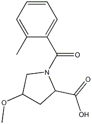 4-methoxy-1-(2-methylbenzoyl)pyrrolidine-2-carboxylic acid 구조식 이미지