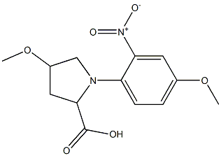 4-methoxy-1-(4-methoxy-2-nitrophenyl)pyrrolidine-2-carboxylic acid 구조식 이미지