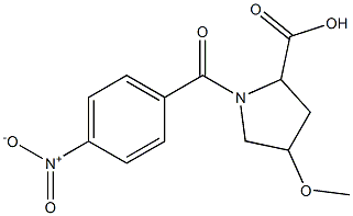 4-methoxy-1-(4-nitrobenzoyl)pyrrolidine-2-carboxylic acid 구조식 이미지