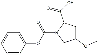 4-methoxy-1-(phenoxycarbonyl)pyrrolidine-2-carboxylic acid 구조식 이미지