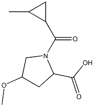 4-methoxy-1-[(2-methylcyclopropyl)carbonyl]pyrrolidine-2-carboxylic acid 구조식 이미지