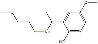 4-methoxy-2-{1-[(3-methoxypropyl)amino]ethyl}phenol Structure