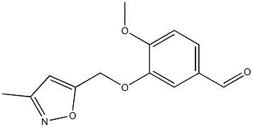 4-methoxy-3-[(3-methyl-1,2-oxazol-5-yl)methoxy]benzaldehyde 구조식 이미지