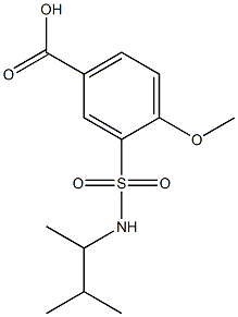 4-methoxy-3-[(3-methylbutan-2-yl)sulfamoyl]benzoic acid 구조식 이미지