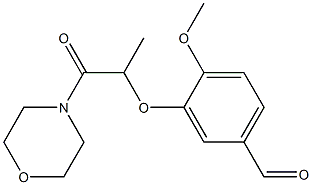 4-methoxy-3-{[1-(morpholin-4-yl)-1-oxopropan-2-yl]oxy}benzaldehyde 구조식 이미지