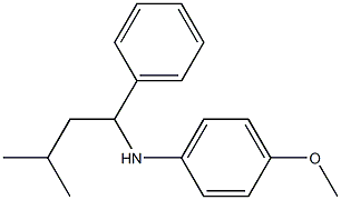 4-methoxy-N-(3-methyl-1-phenylbutyl)aniline 구조식 이미지