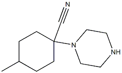 4-methyl-1-(piperazin-1-yl)cyclohexane-1-carbonitrile 구조식 이미지