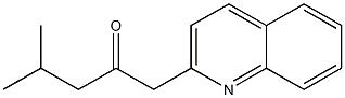4-methyl-1-(quinolin-2-yl)pentan-2-one Structure