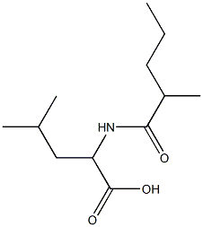 4-methyl-2-(2-methylpentanamido)pentanoic acid 구조식 이미지